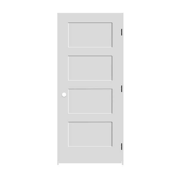 Trimlite 2668138-8444LH10B714 30' by 80' Shaker 4-Panel Left Handed Interior Pre - Primed - N/A